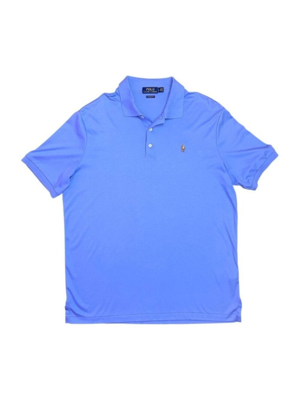 Polo Ralph Lauren Polo Shirt Men's Large Blue Cotton Pony Classic Fit